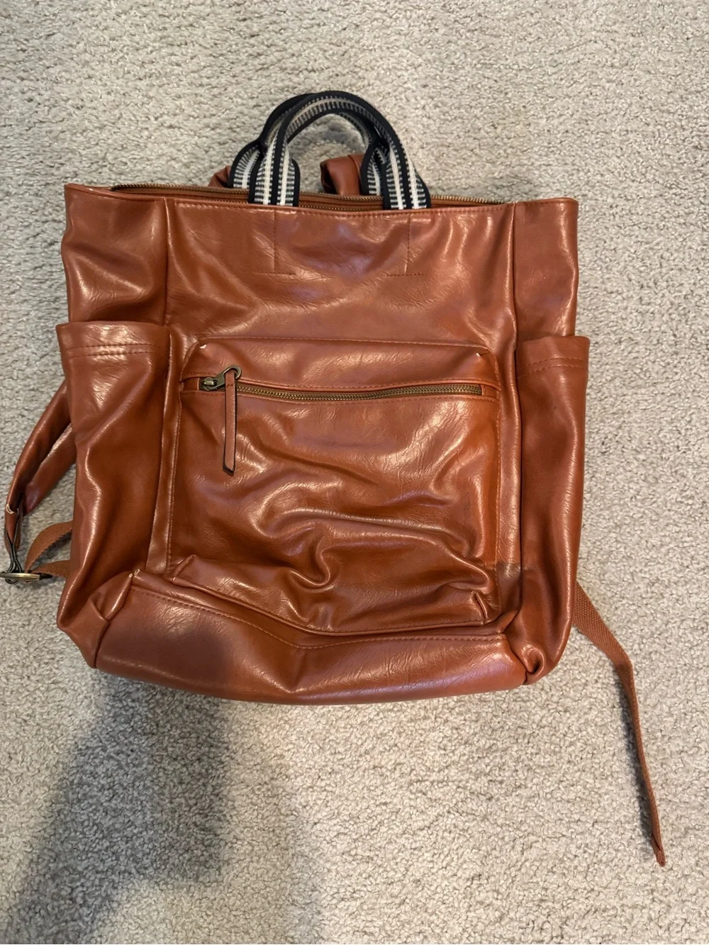 Universal Thread Faux Leather Backpack - Brown